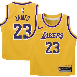 Classico Raffinato LeBron James Los Angeles Lakers Nike Preschool Dri FIT Swingman Player Jersey Icon Edition Gold
