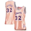 Robusto Magic Johnson Los Angeles Lakers Women's 75th Anniversary Rose Gold 1984 Swingman Jersey Pink