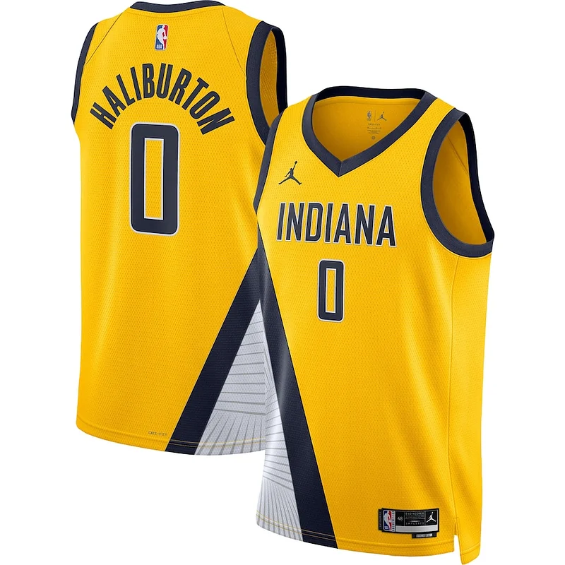 Stupendo Comodo Tyrese Haliburton Indiana Pacers Jordan Brand Unisex Swingman Jersey Statement Edition Gold