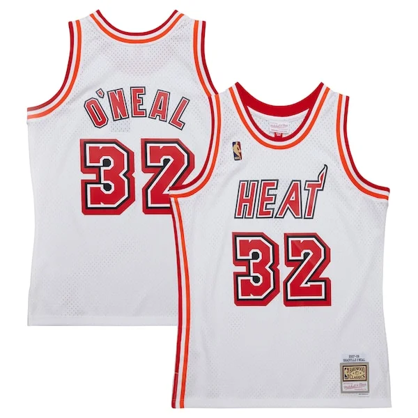 Fantastico Versatile Shaquille O'Neal Miami Heat 2007/08 Hardwood Classics Swingman Jersey White