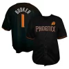 Sofisticato Devin Booker Phoenix Suns Profile Big & Tall Name & Number Button Up Jersey Black