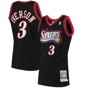Gorgeous Eccezionale Attraente Allen Iverson Philadelphia 76ers 1997/98 Hardwood Classics Authentic Jersey Black