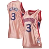 Fantastico Allen Iverson Philadelphia 76ers Women's 75th Anniversary Rose Gold 1996 Swingman Jersey Pink