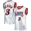 Magnifico Stupendo Allen Iverson Philadelphia 76ers 2000/01 Hardwood Classics 75th Anniversary Swingman Jersey Platinum