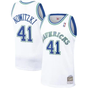 Accattivante Delizioso Dirk Nowitzki Dallas Mavericks 1998/99 Hardwood Classics Swingman Jersey White