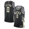 Carino Attraente Damian Lillard Milwaukee Bucks Jordan Brand Unisex Swingman Player Jersey Statement Edition Black