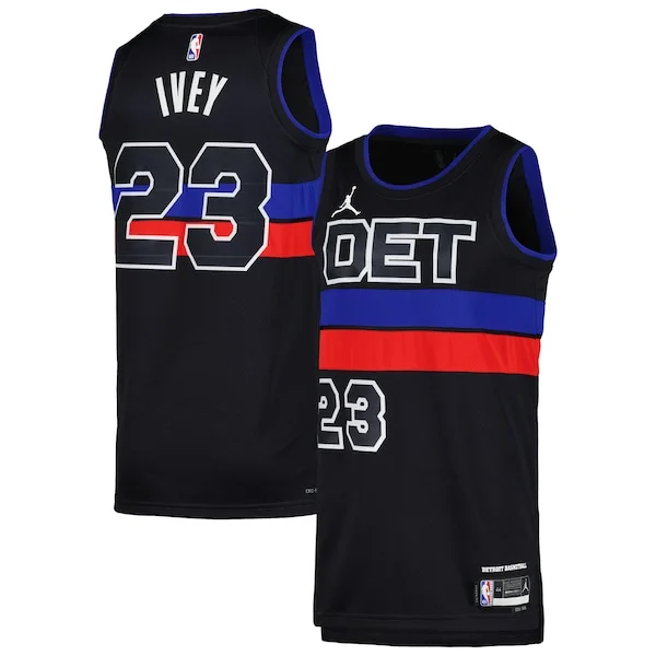 Carino Jaden Ivey Detroit Pistons Jordan Brand Unisex Swingman Jersey Statement Edition Black