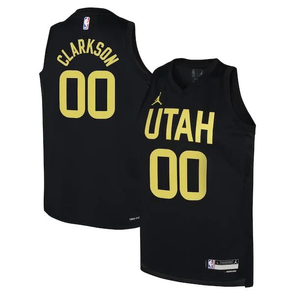 Delizioso Classico Carino Jordan Clarkson Utah Jazz Jordan Brand Youth Swingman Jersey Statement Edition Black