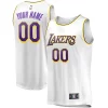 Resistente Delizioso Los Angeles Lakers Youth Fast Break Replica Custom Jersey Association Edition White