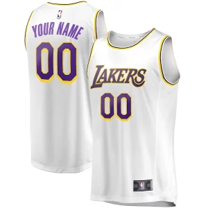 Resistente Delizioso Los Angeles Lakers Youth Fast Break Replica Custom Jersey Association Edition White