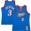 Splendido Attraente Lussuoso Allen Iverson Philadelphia 76ers Hardwood Classics 1997/98 Tropical Swingman Jersey Royal