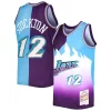 Fascinante John Stockton Utah Jazz Hardwood Classics 1996/97 Split Swingman Jersey Purple/Turquoise