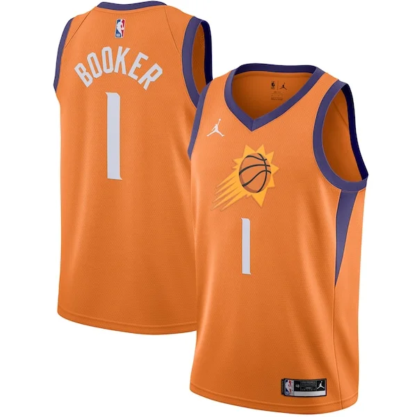 Accattivante Magnifico Devin Booker Phoenix Suns Jordan Brand 2020/21 Swingman Jersey Statement Edition Orange