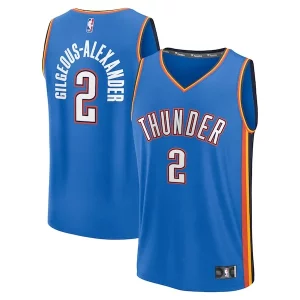 Versatile Fantastico Meraviglioso Shai Gilgeous Alexander Oklahoma City Thunder Fast Break Replica Player Jersey Icon Edition Blue