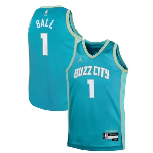 Gorgeous Raffinato Incantevole LaMelo Ball Charlotte Hornets Jordan Brand Youth Swingman Replica Jersey City Edition Teal