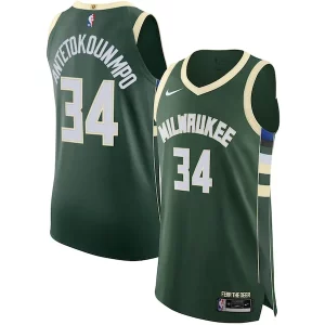 Eccezionale Versatile Accattivante Giannis Antetokounmpo Milwaukee Bucks Nike Authentic Jersey Association Edition Hunter Green