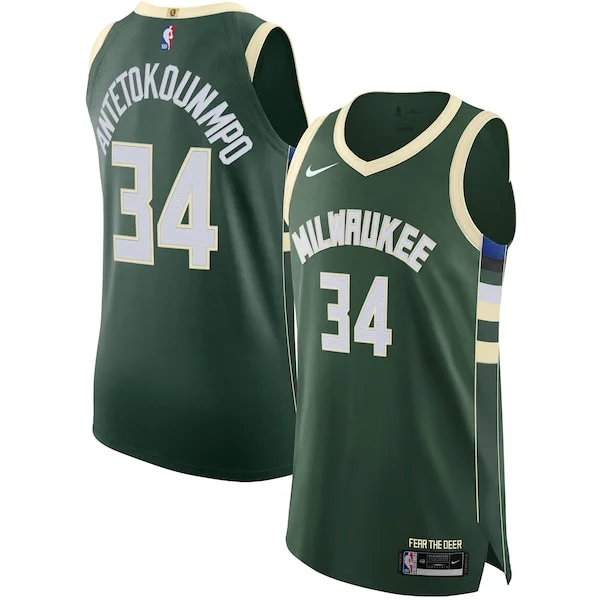 Eccezionale Versatile Accattivante Giannis Antetokounmpo Milwaukee Bucks Nike Authentic Jersey Association Edition Hunter Green