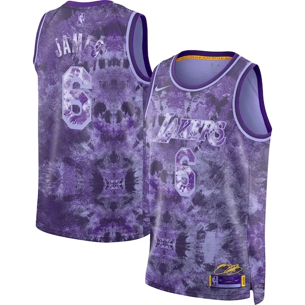 Stupendo Accattivante Attraente LeBron James Los Angeles Lakers Nike Unisex Select Series Swingman Jersey Purple