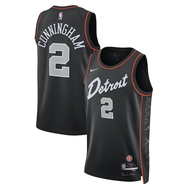 Robusto Cade Cunningham Detroit Pistons Nike Unisex 2023/24 Swingman Jersey Black City Edition