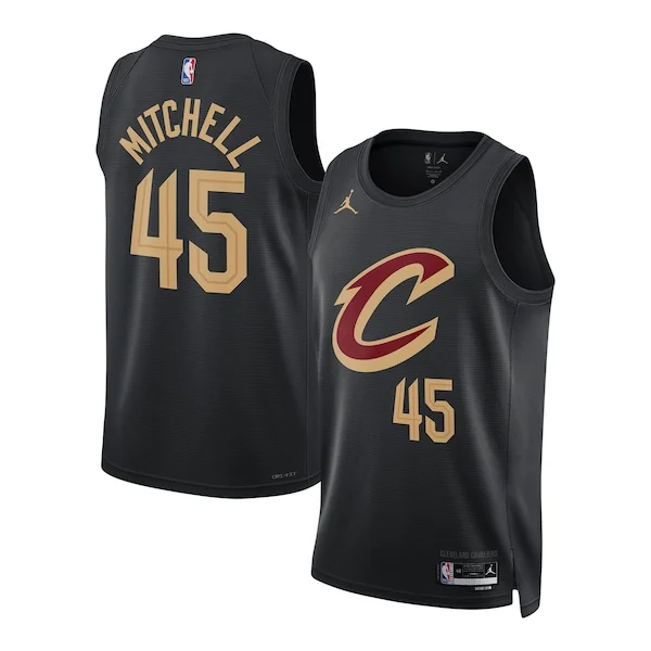Prestigioso Resistente Donovan Mitchell Cleveland Cavaliers Jordan Brand Unisex Swingman Jersey Statement Edition Black