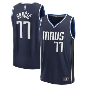 Elegante Prestigioso Luka Dončić Dallas Mavericks Men's Fast Break Player Jersey Statement Edition Navy