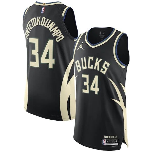 Ottimo Giannis Antetokounmpo Milwaukee Bucks Jordan Brand Authentic Player Jersey Statement Edition Black