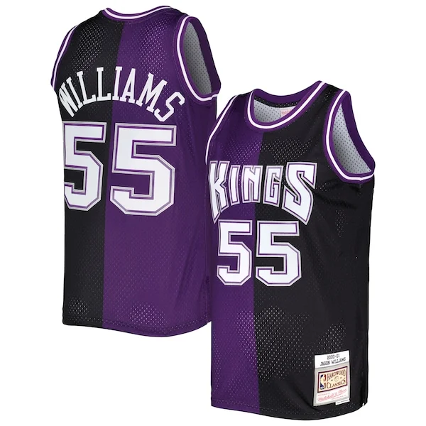 Resistente Jason Williams Sacramento Kings Hardwood Classics 2000/01 Split Swingman Jersey Purple/Black