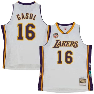 Incantevole Pau Gasol Los Angeles Lakers Unisex Hall of Fame Class of 2023 Throwback Swingman Jersey White
