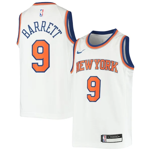 Incantevole Versatile Resistente RJ Barrett New York Knicks Nike Youth Swingman Jersey Association Edition White