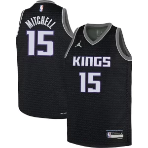 Eccezionale Davion Mitchell Sacramento Kings Jordan Brand Youth Swingman Jersey Statement Edition Black