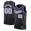 Stupendo Sacramento Kings Nike 2021/22 Swingman Custom Jersey City Edition Black
