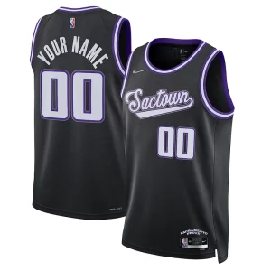 Stupendo Sacramento Kings Nike 2021/22 Swingman Custom Jersey City Edition Black