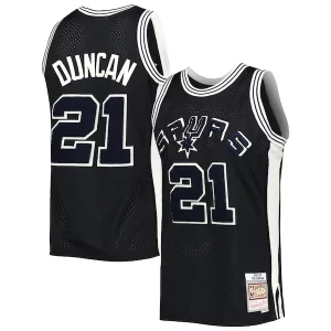 Stupendo Cool Tim Duncan San Antonio Spurs 1998/99 Hardwood Classics Off Court Swingman Jersey Black