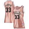 Splendido Scottie Pippen Chicago Bulls Women's 75th Anniversary Rose Gold 1997 Swingman Jersey Pink