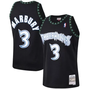 Eccezionale Accattivante Stephon Marbury Minnesota Timberwolves 1997/98 Hardwood Classics Swingman Jersey Black