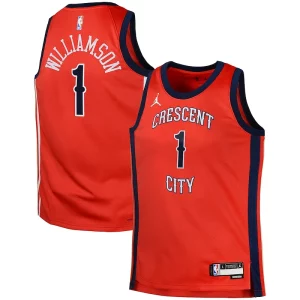 Stupendo Zion Williamson New Orleans Pelicans Jordan Brand Swingman Jersey Statement Red