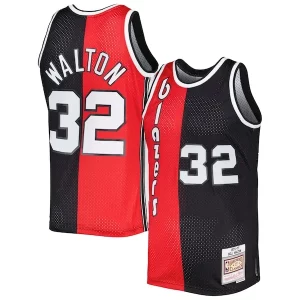 Fascinante Bill Walton Portland Trail Blazers Hardwood Classics 1976/77 Split Swingman Jersey Red/Black
