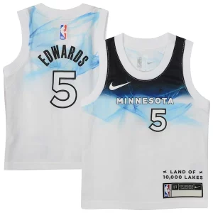 Prestigioso Delizioso Fascinante Anthony Edwards Minnesota Timberwolves Nike Toddler 2024/25 Swingman Player Jersey City Edition White