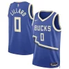 Elegante Accattivante Damian Lillard Milwaukee Bucks Nike Unisex 2024/25 Swingman Player Jersey City Edition Royal