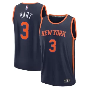 Attraente Accattivante Raffinato Josh Hart New York Knicks Fast Break Replica Player Jersey Statement Edition Navy