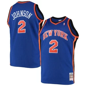 Accattivante Raffinato Trendy Larry Johnson New York Knicks 1998/99 Big & Tall Hardwood Classics Swingman Jersey Blue