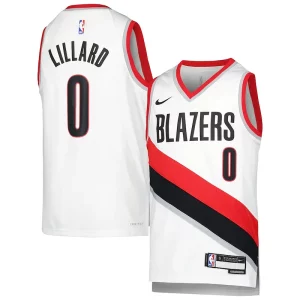 Duraturo Damian Lillard Portland Trail Blazers Nike Youth Swingman Jersey Association Edition White