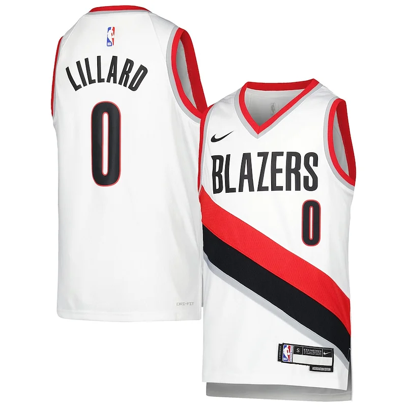 Duraturo Damian Lillard Portland Trail Blazers Nike Youth Swingman Jersey Association Edition White