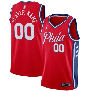 Prestigioso Philadelphia 76ers Jordan Brand Swingman Custom Jersey Statement Edition Red