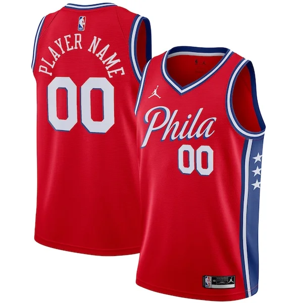 Prestigioso Philadelphia 76ers Jordan Brand Swingman Custom Jersey Statement Edition Red