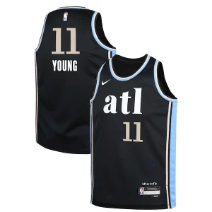 Lussuoso Stupendo Carino Trae Young Atlanta Hawks Nike Youth Swingman Replica Jersey City Edition Black