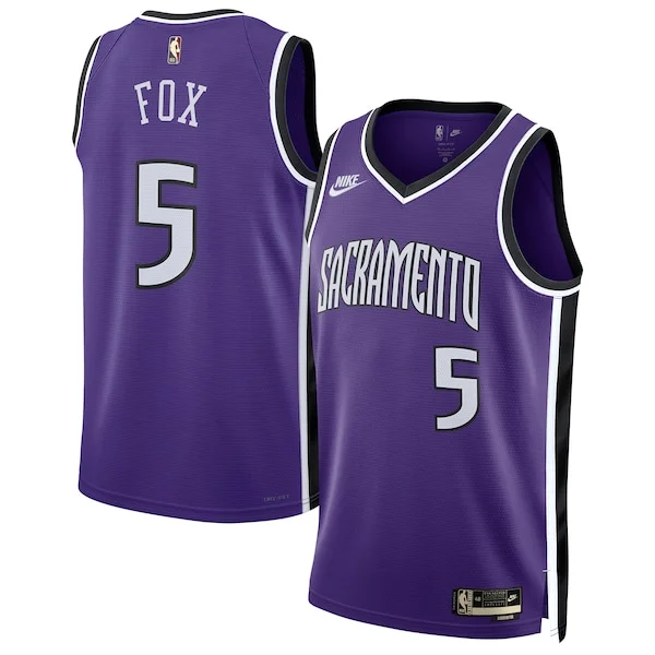 Prestigioso De'Aaron Fox Sacramento Kings Nike Unisex 2024/25 Swingman Jersey Purple Classic Edition