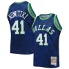 Meraviglioso Dirk Nowitzki Dallas Mavericks Hardwood Classics 1998/99 Lunar New Year Swingman Jersey Blue