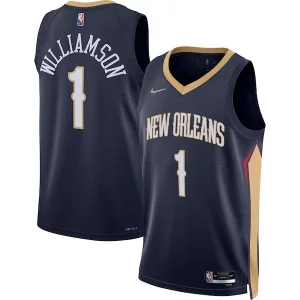 Lussuoso Pratico Zion Williamson New Orleans Pelicans Nike 2021/22 Diamond Swingman Jersey Icon Edition Navy