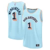 Comodo Fascinante Victor Wembanyama San Antonio Spurs 2024/25 Fast Break Player Jersey City Edition Light Blue